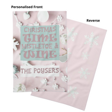 Load image into Gallery viewer, Personalised Christmas Waffle Tea Towels Twin Pack  - 9 Designs
