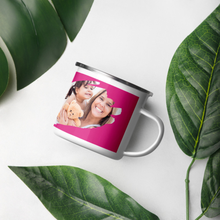 Load image into Gallery viewer, Photo Print Personalised Enamel Camping Mug
