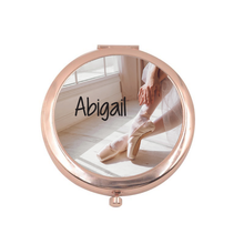 Load image into Gallery viewer, Ballet Dance Gift Personalised Compact Mirrors  - 8 Designs
