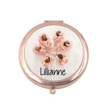 Load image into Gallery viewer, Ballet Dance Gift Personalised Compact Mirrors  - 8 Designs
