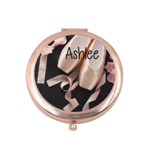 Load image into Gallery viewer, Ballet Dance Gift Personalised Compact Mirrors  - 8 Designs
