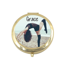 Load image into Gallery viewer, Ballet Dance Gift Personalised Compact Mirrors  - 8 Designs
