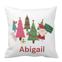 Load image into Gallery viewer, Personalised White Thick Christmas Cushion 15 Designs
