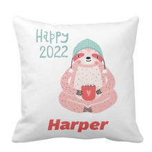 Load image into Gallery viewer, Personalised White Thick Christmas Cushion 15 Designs
