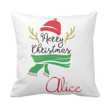 Load image into Gallery viewer, Personalised White Thick Christmas Cushion 15 Designs
