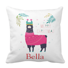 Load image into Gallery viewer, Personalised White Thick Christmas Cushion 15 Designs
