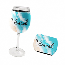 Load image into Gallery viewer, Personalised Wine Glass Neoprene Holder  - This Chick Loves Wine
