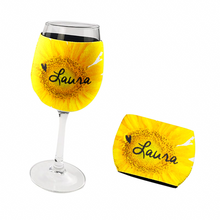 Load image into Gallery viewer, Personalised Wine Glass Neoprene Holder  - This Chick Loves Wine
