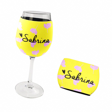 Load image into Gallery viewer, Personalised Wine Glass Neoprene Holder  - This Chick Loves Wine
