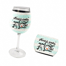 Load image into Gallery viewer, Personalised Christmas Wine Glass Neoprene Holder  - 6 Designs
