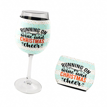 Load image into Gallery viewer, Personalised Christmas Wine Glass Neoprene Holder  - 6 Designs
