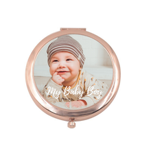 Load image into Gallery viewer, Personalised Photos Compact Mirrors - Rose Gold
