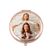 Load image into Gallery viewer, Personalised Photos Compact Mirrors - Rose Gold
