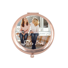 Load image into Gallery viewer, Personalised Photos Compact Mirrors - Rose Gold
