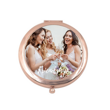 Load image into Gallery viewer, Personalised Photos Compact Mirrors - Rose Gold
