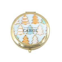 Load image into Gallery viewer, Personalised Christmas Compact Mirrors  - 8 Designs
