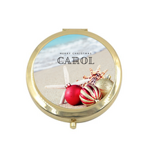 Load image into Gallery viewer, Personalised Christmas Compact Mirrors  - 8 Designs
