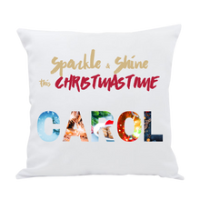 Load image into Gallery viewer, Christmas Letter Art Personalised Cushion
