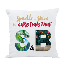 Load image into Gallery viewer, Christmas Letter Art Personalised Cushion
