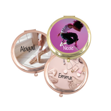 Load image into Gallery viewer, Ballet Dance Gift Personalised Compact Mirrors  - 8 Designs
